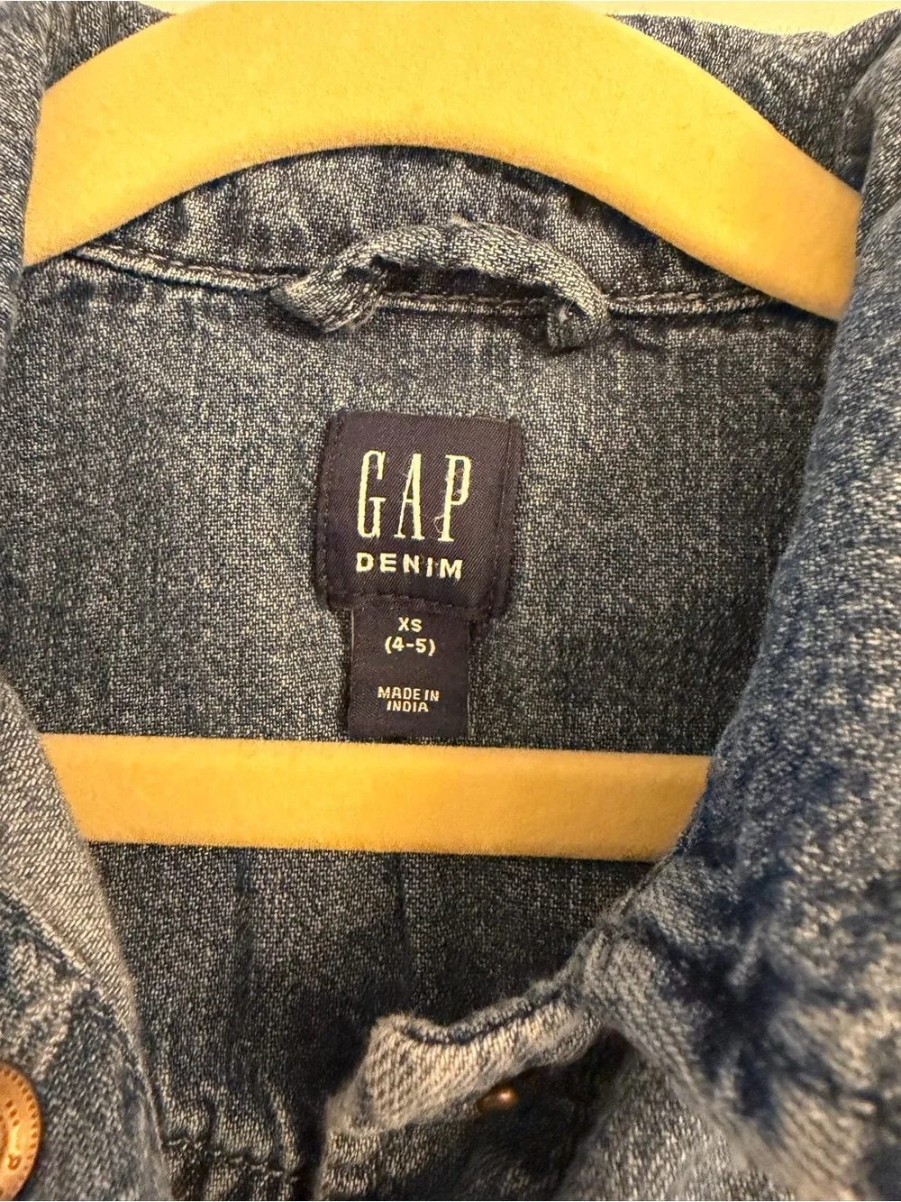 GAP Girls 4-5 Blue Long Denim Dresss